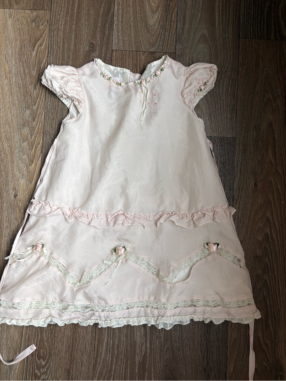 Baby Biscotti gorgeous Light Pink vintage Baby Dress